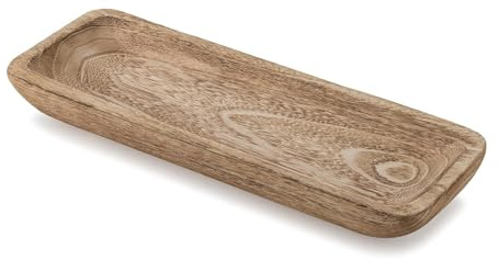 Peosaard Cuenco Decorativo, Cuencos de Madera Decorativos, Cuenco de Masa de Madera Vintage de 16, 1x5, 8 Pulgadas para Granja, Restaurante, cafetería, decoración de Centro de Mesa de Velas, Masa de