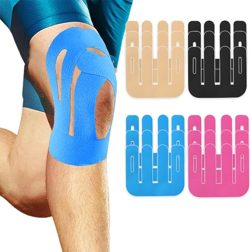 KBRPEY 12 Pièces Kinesio Tape Bandage Autoadhésif Bande Kinesiologie Strap Sport Strapping Thérapeutique Professionnel Kinésithérapie Musculation Récupération Sportive