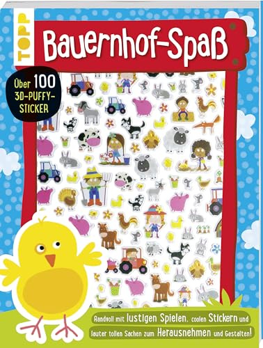 3D-Sticker- und Rätselbuch: Bauernhof-Spaß: Randvoll mit lustigen Spielen, coolen Stickern und lauter tollen Sachen zum Herausnehmen und Gestalten. Über 100 3D-Puffy-Sticker