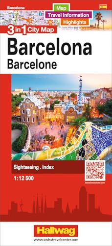 Hallwag Stadtplan Barcelona: 3 in 1: Stadtplan, Reiseinformationen und Highlights!