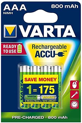 Varta Longlife ACCUS AAA 800 mAh Batterie Mini Ricaricabili