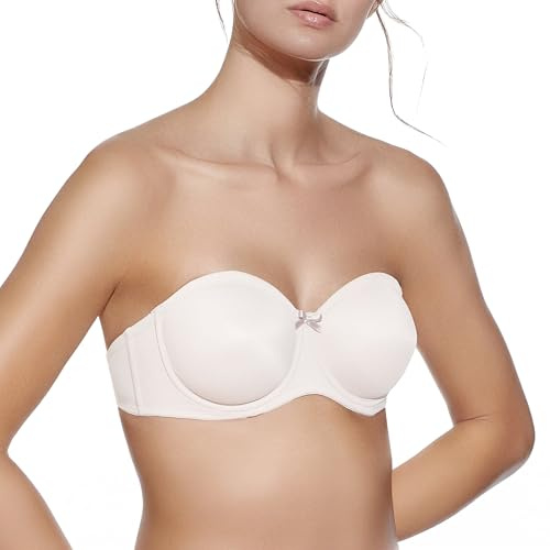 Selene Soutien-Gorge Joanna, Bonnet C Bretelles Multipositions Amovibles - Blanc, 105C
