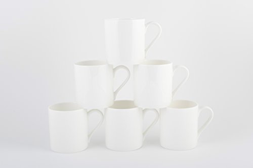 FINE Bone China Small Balmoral White Mugs