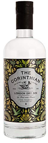 The Corinthian London Dry Gin (0,7L, 40% Vol.) – Premium Dry Gin mit Pomelo, Jasmin & Kamille – Handgefertigt in London – Mild & Floral