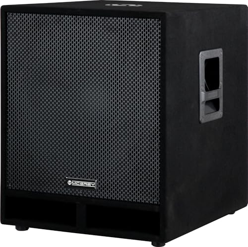 McGrey PAS-118 18 passiver Subwoofer (DJ, PA, Bass Box, 450/900/1800 Watt (RMS/Musikleistung/Peak), Bassreflex-Kanäle, 18 Woofer, SPK-Anschlüsse) schwarz | 900 Watt (Musikleistung), 1800 Watt (Peak), 2 Bassreflex-Kanäle, Impedanz: 4 Ohm, Frequenzgang: 38 Hz - 1, 5 kHz, Eingänge: 6