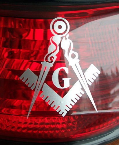 ProSticker 0008 (Four Pack) 3 Masonic Series Freemason Compass Square Decal Sticker …