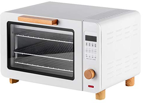 Mini Horno EléCtrico Retro DoméStico PequeñO MultifuncióN De 15l, Anti-Escaldado/IluminacióN De La LáMpara Del Horno/CalefaccióN De Cuatro Tubos