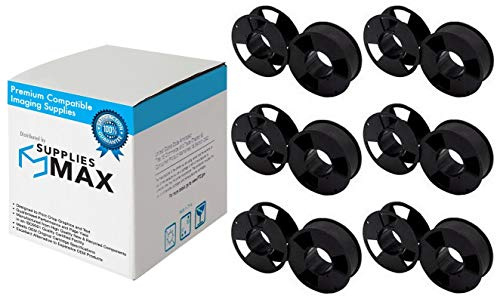 SuppliesMAX Compatible Replacement for IBM 6400/6404/6405/6408/6412 Series Black Printer Ribbons (6/PK) (1040995)