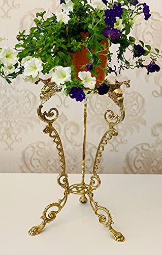 artissimo Barock Beistelltisch Messing Blumenständer Telefontisch 56,5cm x 31 cm Blumentisch Antik Jugendstill Neu