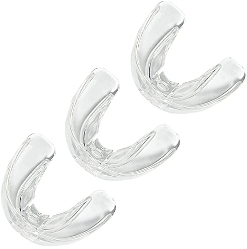 3 Pack Kids Youth Mouth Guard Football Sports Braces Mouthguards for Mouthpiece Boys Teeth for MMA Boxing Rugby Kickboxing Taekwondo Softball Lacrosse to Braces EVA Transparent