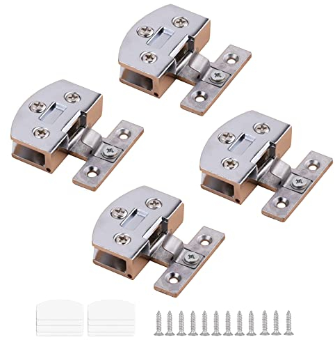 4 Pièces Pince Charnière Verre, Charnière Pliante en Verre, Charnière en Verre en Alliage de Zinc, Charnières en Verre Réglables, Avec vis, pour Portes en Verre, Vitrines (3-7 mm)