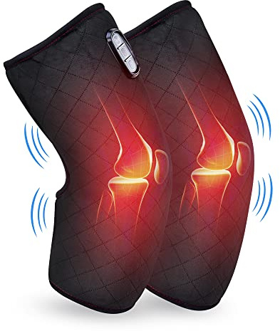 COMFIER KnieMassagegerät, Kniebandage mit Massage, Vibration, Heizkissen für Knie, beheiztes Kniekissen für Stressabbau, Geschenke | Kniewärmer, Beinmassagegerät für Sie und Ihn, Geschenke für Männer/Frauen