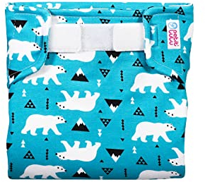 Petit Lulu Spreizhöschen für breites Wickeln//Spreizwindelhosen/Größe M (5-9 kg)/ Klett… (Polar Bears)