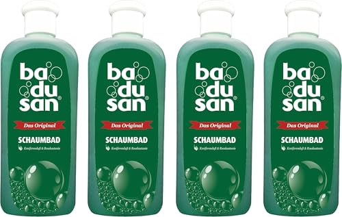 Badusan Schaumbad Original – 4er Pack (4×500 ml) | Klassiker-Schaumbad für entspannende Momente | Sanfte Pflege & reichhaltiger Schaum