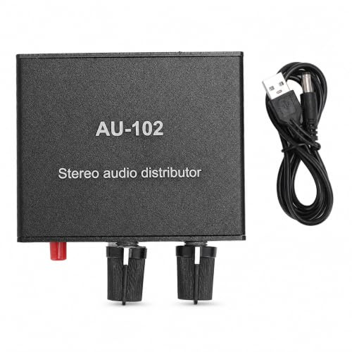 Mikrofon-Vorverstärker, 2-Kanal-Audio-Booster, Clean Gain Sound Distributor Verstärker, Mic Gain Booster, Mikrofon-Vorverstärker für Heimstudio, Podcasts, Streaming