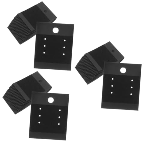 NUOBESTY 300 Stk Paste Ohrringe Marmelade Weiße Ohrringkarten Armbänder Zum Aufhängen Von Karten Schmuckverpackungskarten Lila Brillenetui Halskette Papier Clip