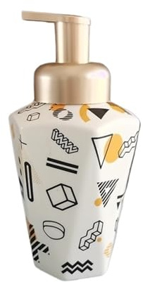 Dispensadores de loción Botella de espuma con prensa de cerámica de 11,5 oz, dispensador de desinfectante for manos, botella de Gel de ducha, dispensador de cerámica for lavado de cara con bomba Dosif