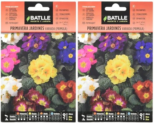 Semi di Fiori – Primavera Giardini Assortiti (Primula) – Batlle (Confezione da 2)