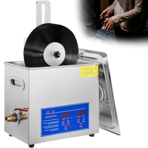 LFfwynog Ultrasonic Jewelry Cleaner, 6L Ultrasonic Cleaner with Heater for Wrench Tools Industrial Parts Mental Instrument Apparatus Cleaning