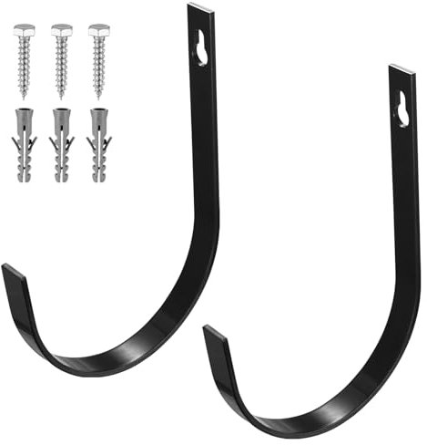 kebitedamai 2 Pz Ganci da Parete per Garage, Gancio Bici Muro, Gancio da Muro da Parete a U in Metallo, Ganci Utility per Garage Sedia Tubo Attrezzi da Giardino Utensili Elettrici(210mm)