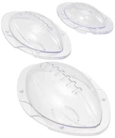 Garneck 3Pcs Rugby Ball Cake Moulds Design Football Shape Molds for DIY Rice Cake Chocolate Jelly Party Baking Easy to Clean