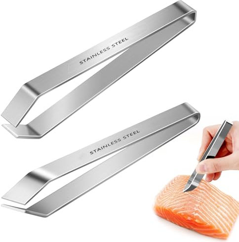 2 Stück Grätenzange,Verwendbar FüR GräTenzange,GräTenpinzette,Huhn,Ente,Schweinehaar,Edelstahl FischgräTenpinzette,12cm Lang FischgräTenzange