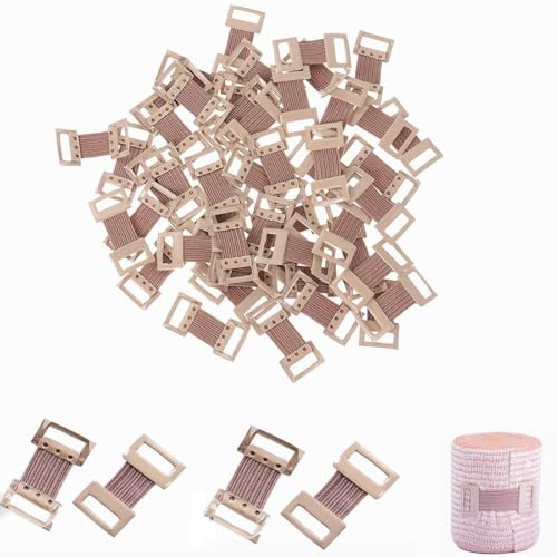 Elastische Bandage Clips, Verbandklammern, Verbandschnalle Elastische, 20 Stück Verbandsklammern Metall, Compression Clip Für Bandagen Für Verschiedene Bandagen (Braun)