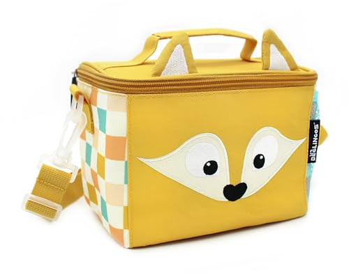 Les Déglingos Sac Isotherme Bébé • Lunch Bag Enfant Cyranos le renard | Bagage Repas Enfant | Bandoulière | Pique-Nique Goûter | Isolant PEVA | Polyester Recyclé