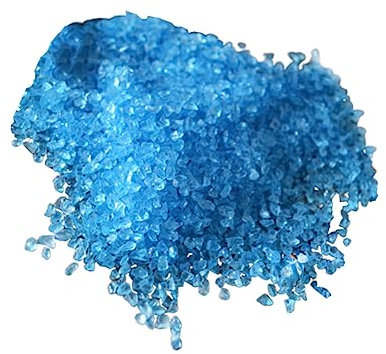 COLLBATH Pierre Décorative pour Aquarium Bleu Clair 500 g Sable De Verre Poli Fin Gravier Décoratif Sécuritaire pour Aquarium, Terrarium Et Pots De Fleurs