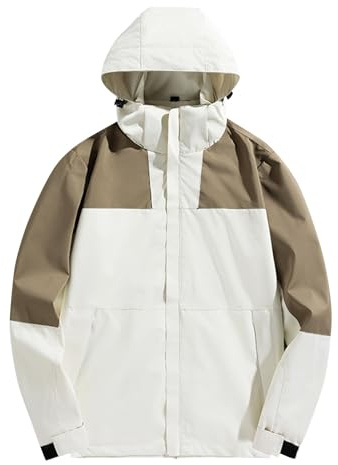 TOFOTL Uomo Estivo Leggero Bomber a Copri USA Tute Antipioggia Moto Vento Spolverino per Leggera Running Giacca Sportiva Uomo Getta für Neve con Mezza Giubbotto Softshell 14-Cachi 4XL