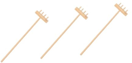 Parliky 3 pièces Mini Râteaux de Jardin Zen pour Décoration Méditation et Jeu Garçon Fille Outils pour Niveler Sable et Extérieur