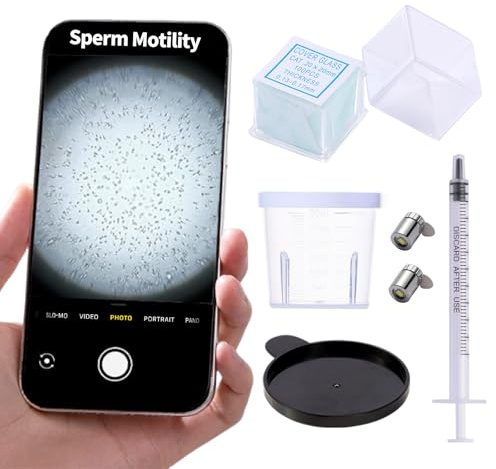 Sperm Magnifying Glass, Suitable for Semen Observation,Home Sperm Testing, Male Fertility Observation, Can be Used 100 Times,Quick Result