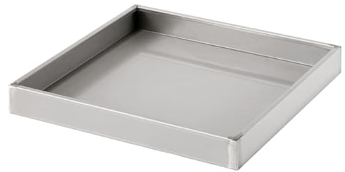 Vasca di Raccolta perdite in Acciaio Inox per Serbatoi di Olio - Vasca di Raccolta Rettangolare per Cambi d'olio, Cucina, Fabbrica, Garage - Piattaforma di contenimento perdite, Pallet (15,75 x15,75