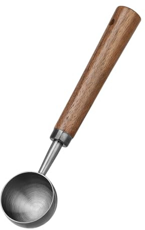 ZenithQuest 15ml Coffee Measuring Scoop, Stainless Steel Coffee Bean Spoon with Natural Walnut Handle, 1 Tablespoon Measure for Ground Coffee, Tea & Cocoa