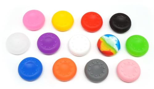 RetroRetter Thumbstick Kappen - Farbe: Schwarz/Black - für PlayStation 5 (PS5), PlayStation 4 (PS4), PlayStation 3 (PS3), Xbox und Switch Pro Controller