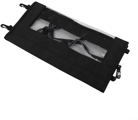 babominimer Funda impermeable para mapas, senderismo, camping, plegable, transparente, para documentos, bolsa seca para mapas, pasaportes, teléfonos, bolsa de almacenamiento negra, 48,5 x 30 cm