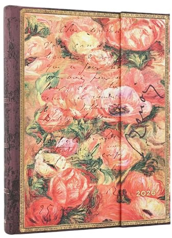 Paperblanks | 2026 Renoir, bokstaven an Morisot (1892) | Faszinierande handskrifter | 12 månkalender | Ultra | Tagesüberblick | med klaffskydd | 416 pg | 80 GSM