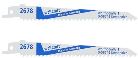 wolfcraft 2678000 Lot de 2 Lames Scie égoïne Bim 150 mm