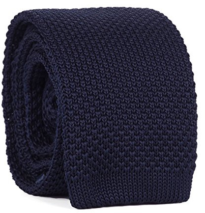 Cravate Bleu marine - Tricotée Maille, Longueur 148cm, Slim Modern, Accessoire de Mode pour Chemise
