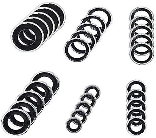 BOOMBOOST O-Ring-Sortiment, Reparaturwerkzeug, Dichtung, Unterlegscheiben-Set, 30-teilig, Klimaanlage Pumpe Unterlegscheibe A/C Kompressor