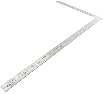 Utoolmart Widersteht 250 × 500 mm L-förmiges Anschlagwinkel-Lineal, Edelstahl, Geschwindigkeitsmessungen, Lineal zum Messen und Markieren von Holzbearbeitung, Tischler, 1 Stück