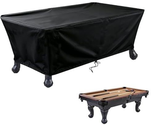 Fenghome Pool Table Cover,420D Billiard Table Cover for 8ft 260x135x82cm | Snooker Pool Table Covers Drawstring,Dustproof, Waterproof,Permeable,Protective,Easy to Clean,UV Protection,for Furniture