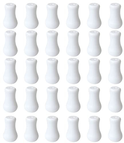 Aifeier ET 30 Stück Jalousien-Zugschnurknöpfe, Kordel, Quasten, Fensterrollos, weiße Kordelknöpfe, Kunststoff, hängende Kugelzüge für Vorhänge, Handwerk