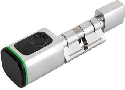 Serrure Connectée, Serrure Biometrique, Quatre modes d'ouverture(empreinte digitale, application, carte clé, clé manuelle), pour une Epaisseur de Porte de 1,38 à 1,77 (blanc)