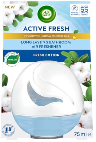 Air Wick Active Fresh Bathroom Gel Air Freshener Fresh Cotton