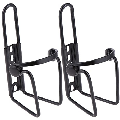 Fahrradflaschenhalter aus Legierung, Schwarz, für Flaschen | Hochfest, Sicherer Halt, Tragbar und Leicht zu Montieren, für E Scooter und Motorräder, 2 Stück