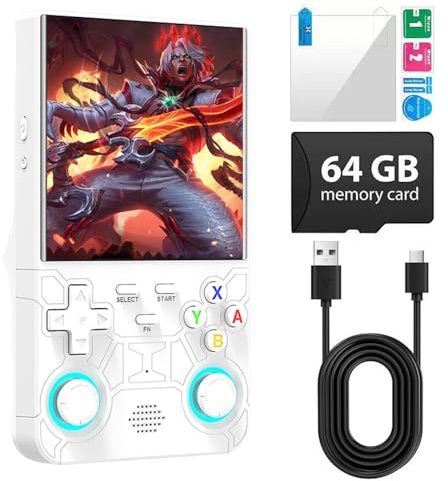 R36 Ultra Retro Handheld Game Console, 4.0-Inch 720x720 IPS Large Screen, Preloaded 20,000+ Classic Games, Linux Open Source with WiFi for Multiplayer, Portable Travel Game System, Kids & Adults Gift
