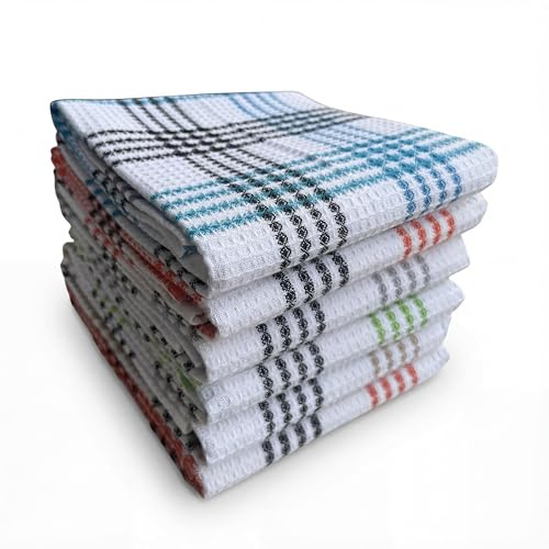 BOSKIMO Premium bomullshanddukar – 6-pack disktrasor i mikrofiber och lockar, absorberande bomullsdisktrasor, Malaga rengöringsdukar