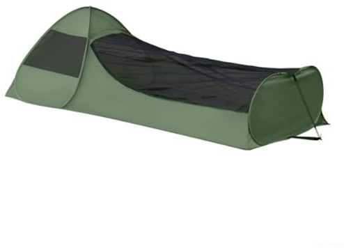 Honseadek -up Tenda sacco a pelo per campeggio – Tenda portatile da esterno in rete con protezione, design in poliestere impermeabile 800 mm, installazione rapida leggera (verde)