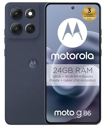 Moto g86 5G 24GB (8GB+16GB RAM Boost)/256GB Spellbound, Pantalla ultrabrillante Super HD (1220p) de 6,67” + Dolby Atmos®, cámara Sony LYTIA™ 600 de 50 MP, 5100 mAh y Carga TurboPower™ de 30W